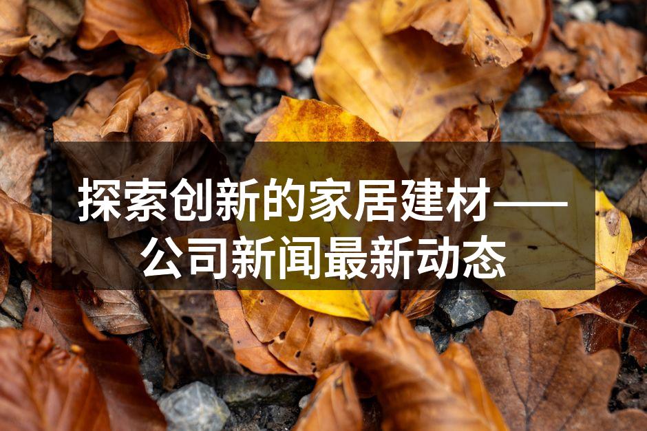 探索创新的家居建材——公司新闻最新动态