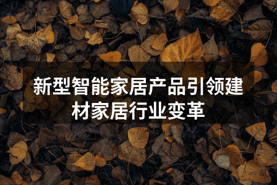 新型智能家居产品引领建材家居行业变革